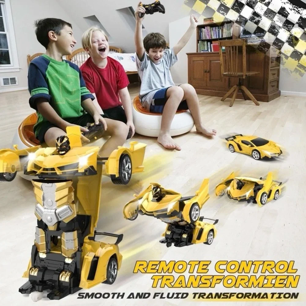 Remote Control Car, Transform Robot RC Cars for Kids Toys, 2.4Ghz 1:18 Scale